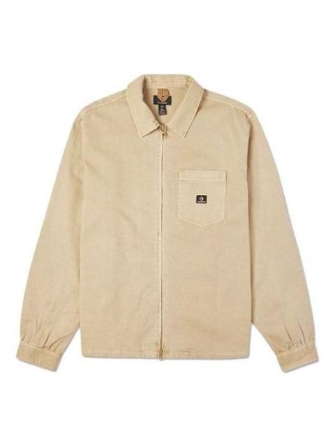 Converse Washed Canvas Full Zip Work Shirt 'Nomad Khaki' 10022303-A01