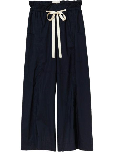 drawstring straight-leg trousers