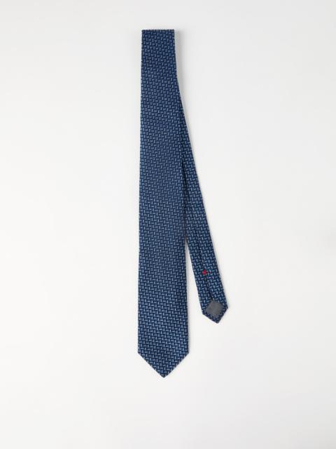 Textured silk tie