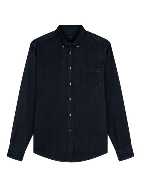 denim button-down shirt