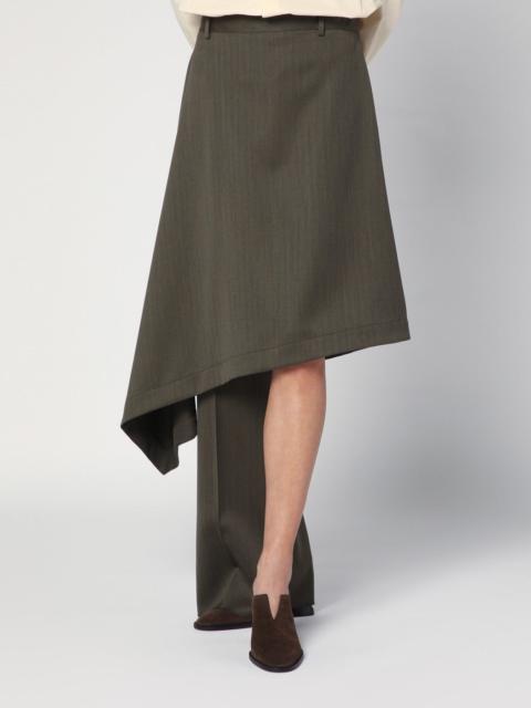 Forest green culottes in wool