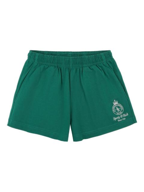 logo-embroidered elastic-waist shorts