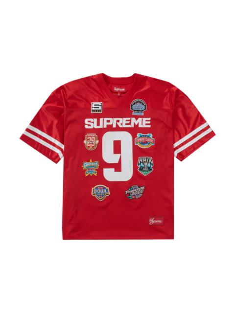 Supreme Championships Embroidered Football Jersey Red