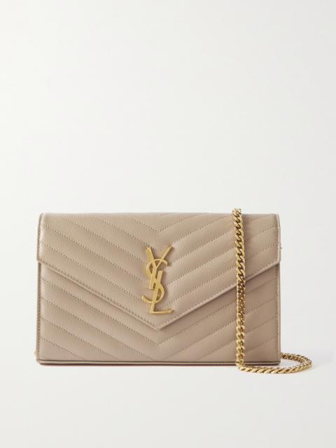 Cassandre Chain Matelassé Textured-leather Wallet
