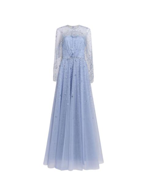 Oliver beaded-appliqué maxi dress