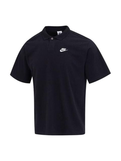 Nike Club Lapel T-Shirt 'Black' DX0618-010