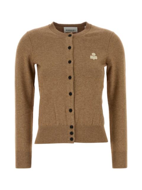 Camel Cotton Blend Mona Cardigan