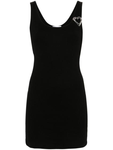 brooch-detail minidress