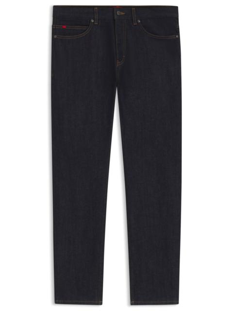 SLIM-FIT JEANS IN DARK-BLUE STRETCH DENIM