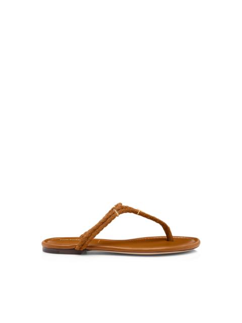 WOVEN SUEDE LILY THONG SANDAL