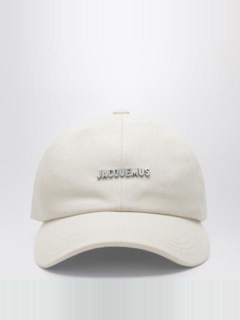 White baseball cap with logo