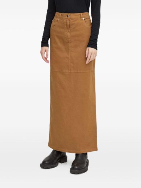 button-fastening maxi skirt