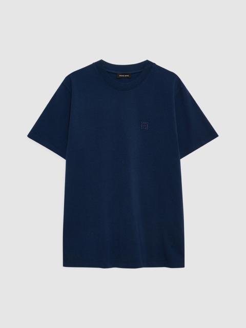 Lili Tee Framed Monogram - Washed Navy