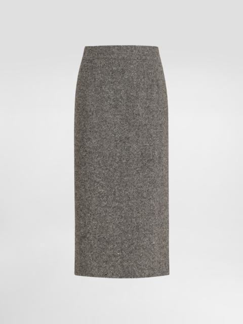 Dotted wool skirt