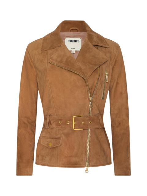 Dinah Suede Biker Jacket