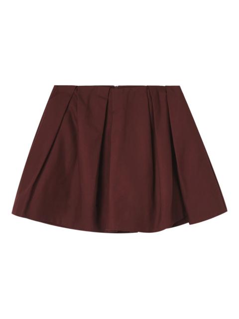 cotton mini pleated skirt