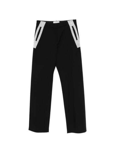 taped tailored trousers