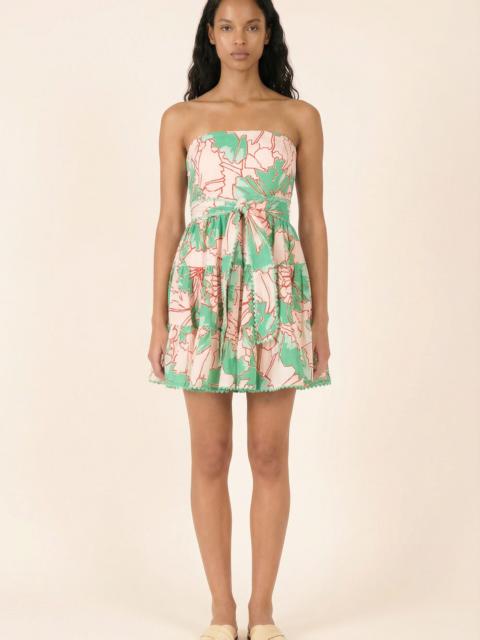 Bandeau Dress Christine - Green Petal