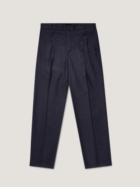 Pleated Wool Twill Trouser