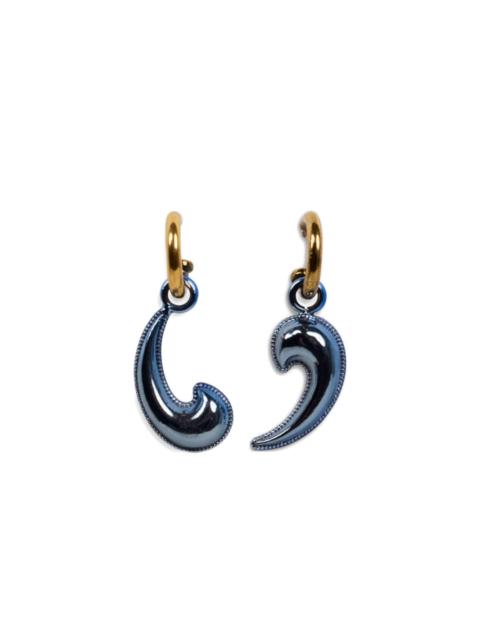 metallic paisley earrings