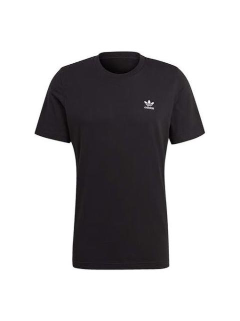 adidas originals SS22 Essential Tee Athleisure Casual Sports Solid Color Logo Short Sleeve Black GN3