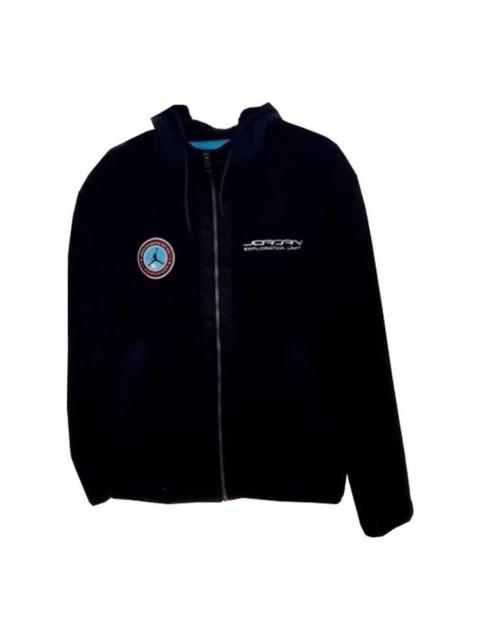 Air Jordan Brand Patch Zipper Hoodie Men's Black FB1908-010