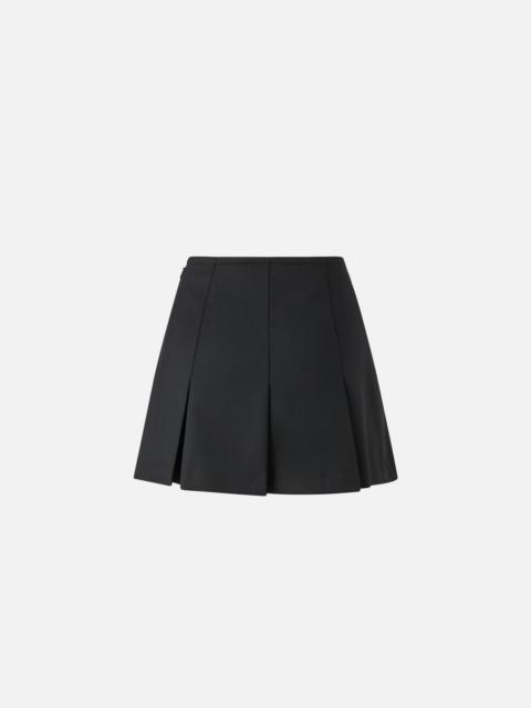 PLEATED WOOL-BLEND MINI SKIRT