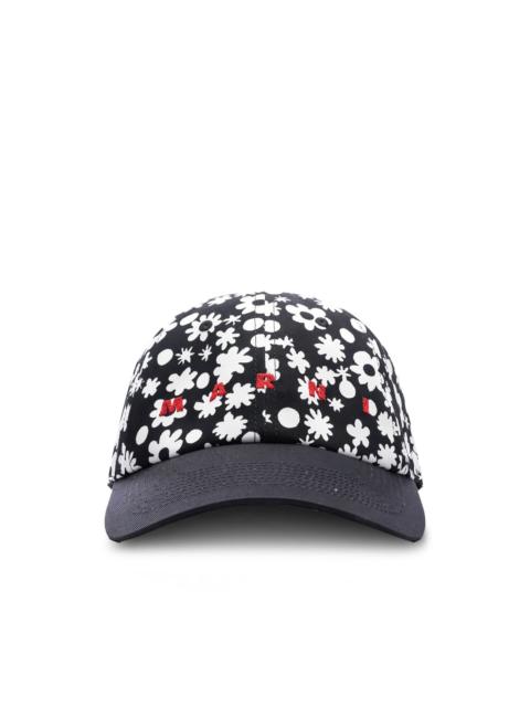 floral-print baseball cap