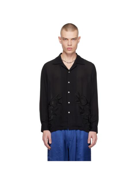 Black Midnight Daffodil Long Sleeve Shirt