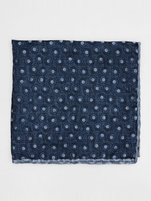 Men's Geometric Circle Silk Pocket Square
