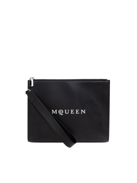 leather clutch bag