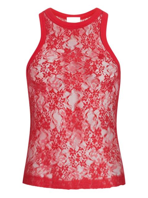 lace jersey tank top