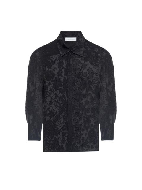 REGENERATED RASO SILK SCARVES LS SHIRT