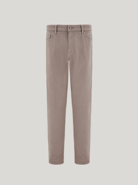 HAZELNUT REGULAR FIT FIVE POCKET DENIM COTTON PANTS