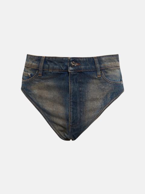 Janty high-rise denim shorts