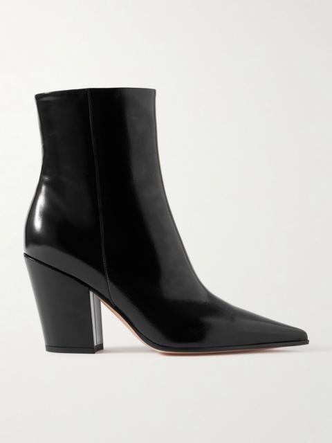 Keinna 60 patent-leather ankle boots Black