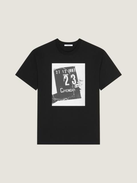 T-SHIRT IN COTTON WITH CLAPPERBOARD PRINT