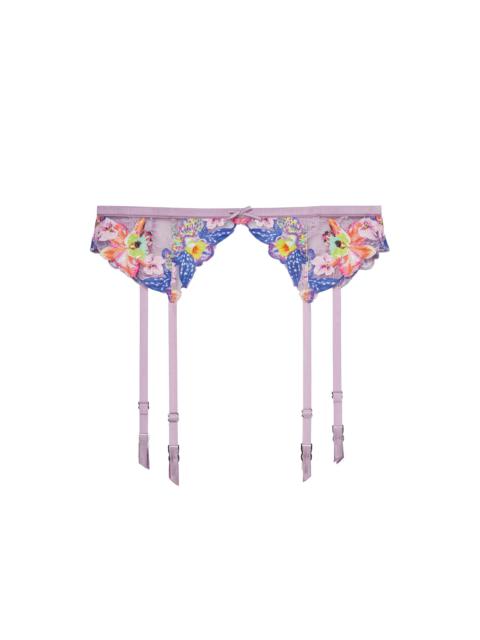 Orchid Embroidery Garter Belt