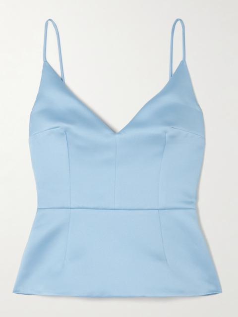 Vero Duchesse-satin Peplum Top