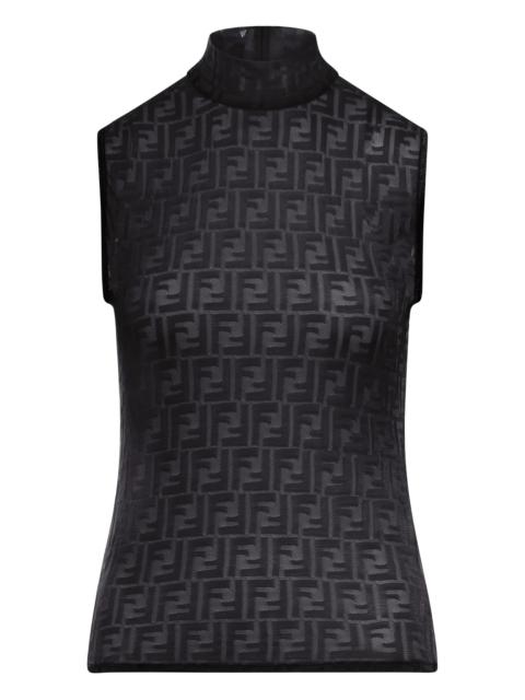 Fendi High-neck Patterned Top