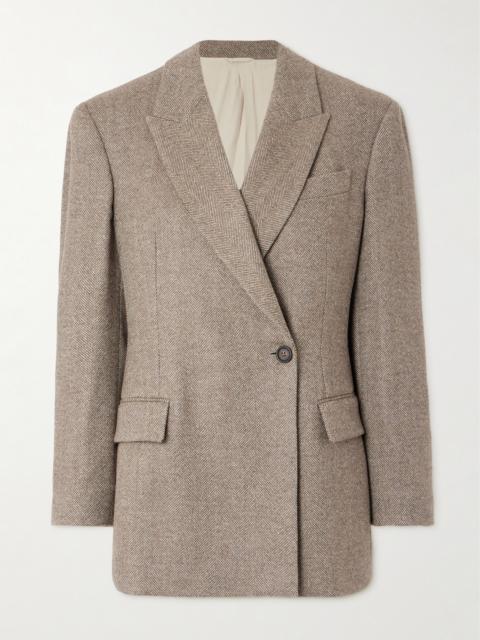 Herringbone Wool-blend Blazer