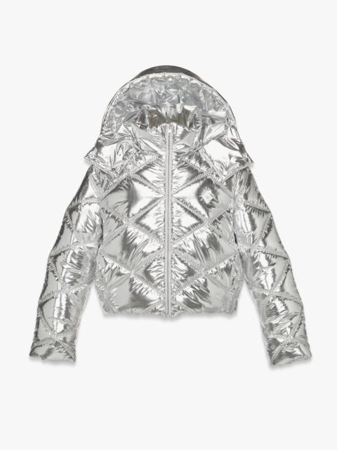 Après-Ski Quilted Puffer Jacket in Metallic Polyester