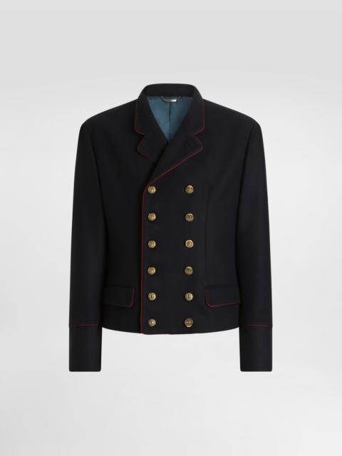 Double-breasted wool frock coat