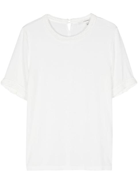 crochet-trim T-shirt