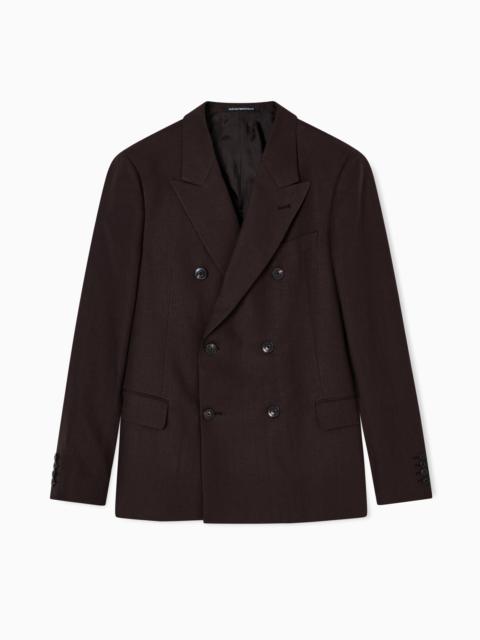 DOUBLE-BREASTED BLAZER IN PURE LINEN