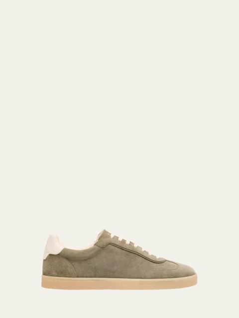 Men's Suede T-Toe Low-Top Sneakers