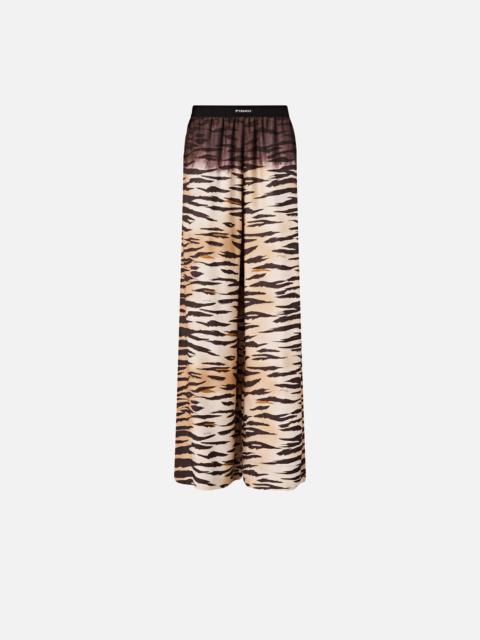 FLUID TROUSERS WITH TIGER PRINT