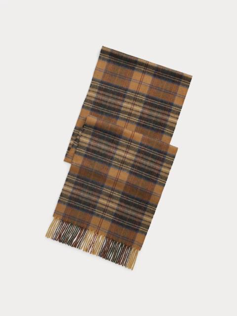 Plaid Wool-Cashmere Scarf