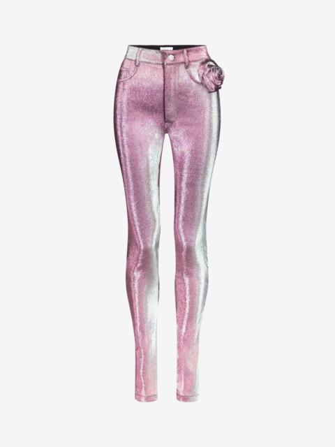 STRETCH LAME ROSETTE LEGGING