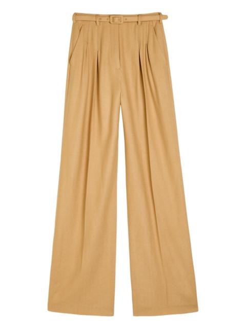Vargas belted pleated trousers